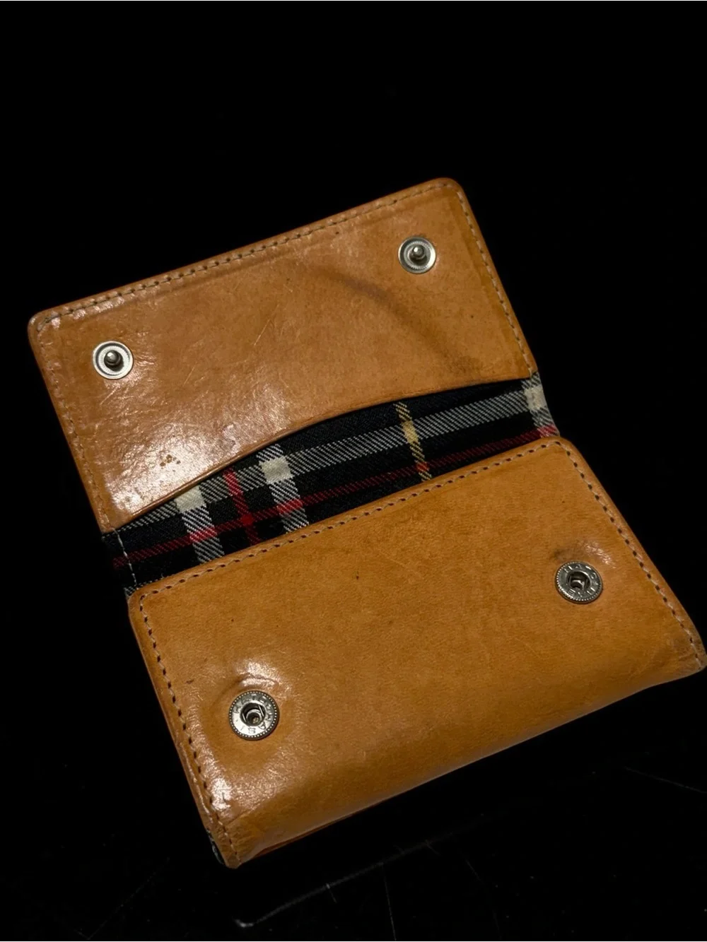 Vintage Blue Magic London Brown Leather Wallet Heritage Quiet Luxury